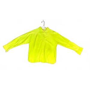 Jose Sanchez Women's Size Small/ Medium Lime Green Genuine Leather Button-Up
